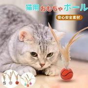 猫おもちゃ ペット用品 玩具 弾力ボール 羽毛 ボール 運動不足やストレス解消 追跡 狩猟 運動