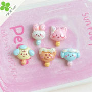 ウサギ デコパーツ アクセサリーパーツ ハンドメイド 髪飾り 貼り付けパーツ 可愛い DIY 手芸