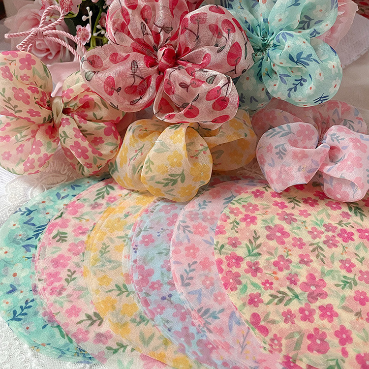 チュールレース 衣装 ヘアアクセサリー 花柄 布 フラワー オーガンジー 手作り 手芸 アクセサリーパーツ