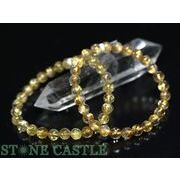 ☆高品質☆【ブレスレット】極太タイチンルチルクォーツ (6A) (約6.5～7mm)