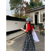 2025年INS 春夏新作　おしゃれ　カジュアル系  チェック柄   chic 韓国ファッション ワンピース