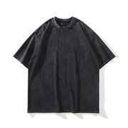 メンズ ビンテージ風 無地 半袖Tシャツ 男女兼用 生地230g トップス 春夏 2025新作★