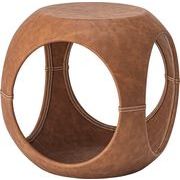 サイドテーブル/　おしゃれ 丸 ソフトレザー ベッド ソファ横 ソファーサイドテーブル