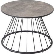 ラウンドテーブルL/　テーブル 丸 サイドテーブル ストーン柄 石目調 スチール アイアン 北欧 モダン