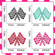 布パッチ刺繍ホットスポットクロスボーダーtemuアイロンホットメルトシュニール刺繍パッチチェック柄の