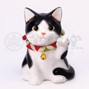 【新発売！やきものの街、瀬戸市発祥のブランド！薬師窯！】うちの招き猫(ぶち・子猫)
