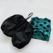 2025春夏子供服 シンプル サロペット & ベスト セットアップ 韓国風 ボトムス 男女兼用 [80~130cm]