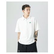 TSHEKポロシャツ、夏の新作シンプルで使いやすいゆったり半袖綿100%Tシャツ