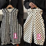 春夏新作 　韓国子供服  インパクトカラーストライプパンツ