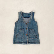 zheg☆2025夏新作 ベビー服女の子ポケット付きデニム無袖ワンピース