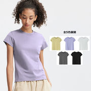 woman 2025春夏新作 無地 アウトドアスポーツTシャツ 通勤用 速乾サイクリングトップス★全5色