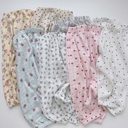 T&Q☆女の子 蚊よけパンツ 夏用 子供服 柔らかい 薄手 通気性抜群 ルームウェア ジョガーパンツ