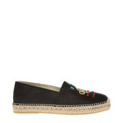 グッチ GUCCI メンズ  GUCCI BAND付き レザー エスパドリーユ 599532 A9L00 1000