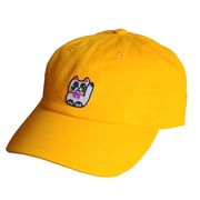 【インバウンド対策に！まねき猫をあしらったキャップ！】まねき猫CAP　イエロー