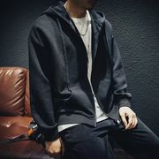 TSHEK春秋 レトロ パーカーカーディガン ルーズフィット ニットアウター
