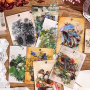 蝶々 きのこ 羽根 植物 お花 大自然 ボタニカル シール ステッカー デコレーション シール帳 シールブック