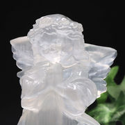 彫り物　セレナイト　天使　モロッコ産