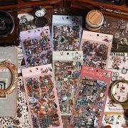 レトロ風 家具 お家 お城 屋敷 古風な 昭和 シール ステッカー デコレーション シール帳 シールブック