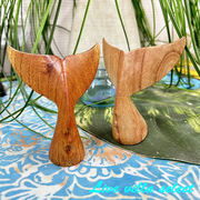 木彫り ホエールテール（クジラのしっぽ）オブジェ