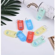 2025年新作　キーホルダー　ネームタグ　名札　IDキーリングタグ　キータグ　荷物タグ　PP　プラスチック