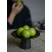 最終プライス 高台付き陶磁器 茶道和菓子皿 ドライフルーツトレー 禅テイスト お供え用飾り皿