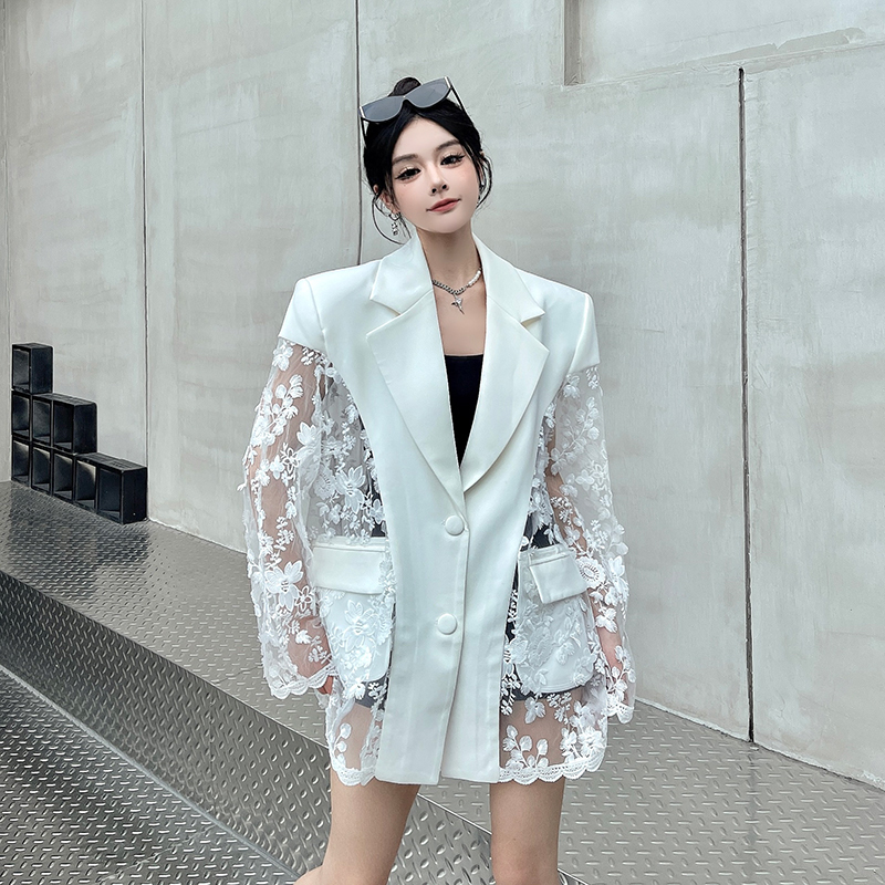 セオリー　美品フード付きソフトレザージップアップジャケット S 現行 2022 WOMEN NEW ERA TALL VISOR ホワイト 071779857