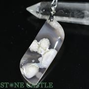 ☆一点物☆【ペンダントトップ】桜瑪瑙 リーフ型 No.15