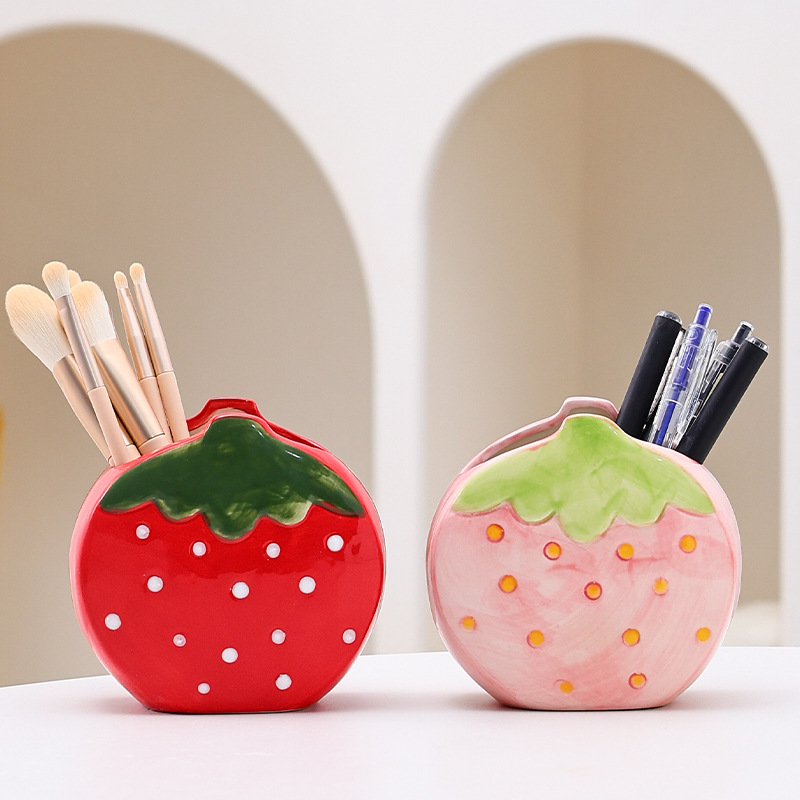 セラミックス いちご ペンスタンド 収納 用品ケース オフィス用品 文具