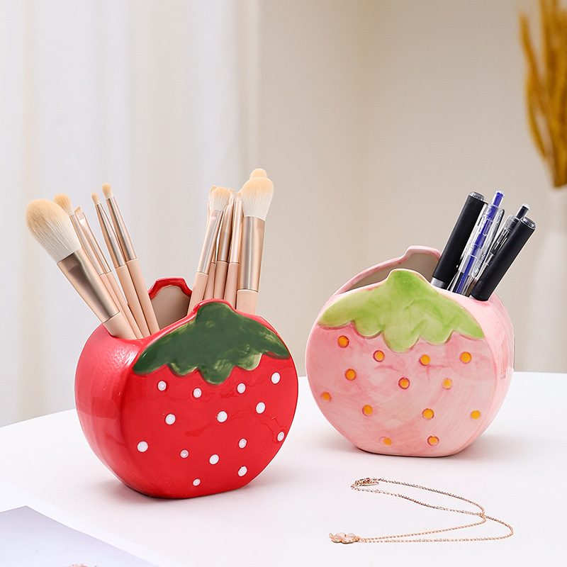 セラミックス いちご ペンスタンド 収納 用品ケース オフィス用品 文具
