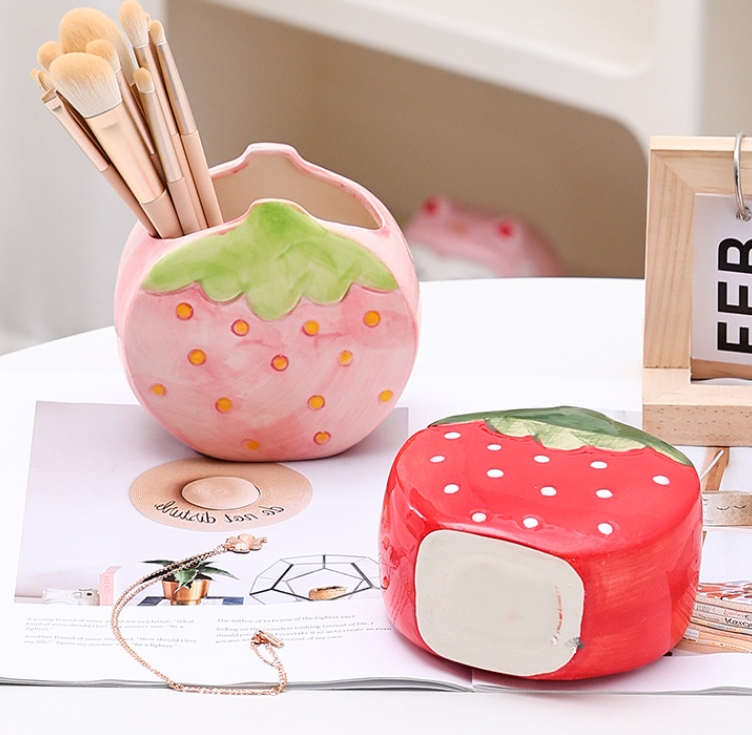 セラミックス いちご ペンスタンド 収納 用品ケース オフィス用品 文具