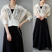 ANJIL☆春夏 春夏レース ジャケット カーディガン レディース ショートジャケット