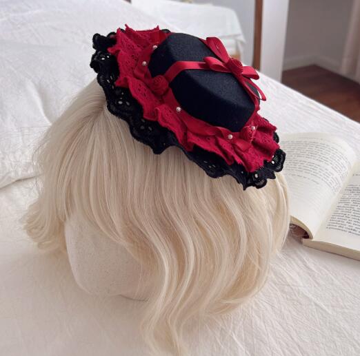 ヘアアレンジ ヘアアクセサリー ヘアクリップ ロリータファッション 帽子