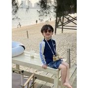 【速乾】男児 水着 トップス+ボトム セット 通気性良い 保育園プール用 90-140cm