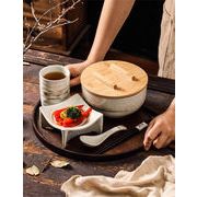 見なきゃ損する INSスタイル 陶器製 朝食用 一人用 トレイ付き サラダボウルセット（丼・小皿・箸付き）