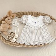 73~110cm　ベビーワンピース　パフスリーブ　韓国ベビー服