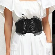 ベルト コルセット レース レースアップ ファッション小物 ファッションベルト