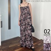 【2025新作商品♪】ベルト付きフラワー柄ベアオールインワン