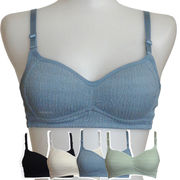 【即納】 カラフル シャーリング かわいい 変わり織 ノンワイヤー ブラ