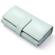 MOMO　牛革エンボス　最大25ポケット　ハンドバック級収納力　アコーディオンロングウォレット　AN-469　SV