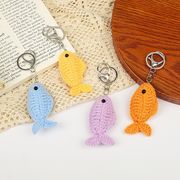 4色  金魚キーホルダー  かぎ針編みの金魚キーホルダー  バッグチャーム  キーチェーン  かわいい 金魚雑貨
