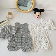 子供服★ロンパース★連体服★ノースリーブ★韓国風子供服★ベビー★2色★66-90CM