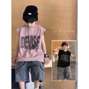2025夏新作 韓国子供服 子供服 ベビー服  キッズ服 夏服 キャミソール タンクトップ シャツ 90~150CM 2色