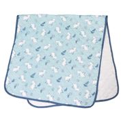 【タオルケット】ムーミン ひんやり敷きパッド クールフラワーブルー