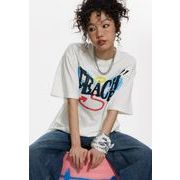 2025新作  トップス   ラウンドネック  半袖Tシャツ   ストリート系  夏服  男女兼用