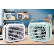 USBポータブルミストクーラー　ミント/ホワイト　HAC461