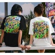 2025新作  トップス   ラウンドネック  半袖Tシャツ   ストリート系  夏服  男女兼用
