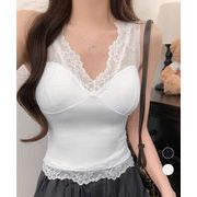 【日本倉庫即納】 レースブラトップ パッド付きトップス