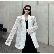 ツース レース 長袖 アウター 暗黒系 レディーストップス 切り替え シースルー