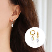サージカルステンレスジルコニアピアス　アクセサリー　金属アレルギー対応　INS　18kコーティング