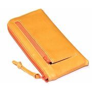 RED　CROW　本ディアスキン　鹿革　牛革　日本製　男女兼用　L字ファスナーウォレット　TK-DSLLW　黄